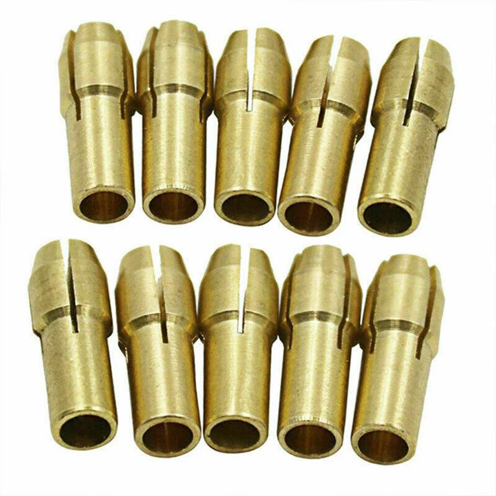 

11Pcs Brass Drill Chuck Kit Gold Collet Bit For Rotary Tools Adapter 0.5mm-3.2mm Electric Mills Metalworking Tools