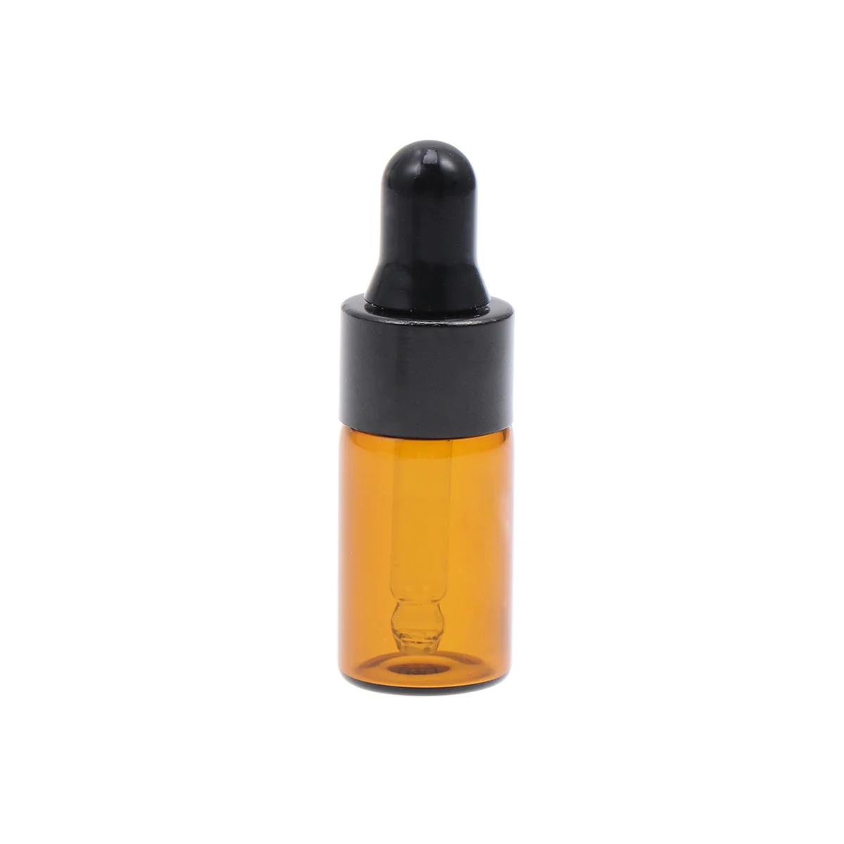 

Transparent Glass Dropper Empty Bottles Sub Bottle for Essential Oil Cosmetics Toner 1ml Dark Brown Pattern 50pcs