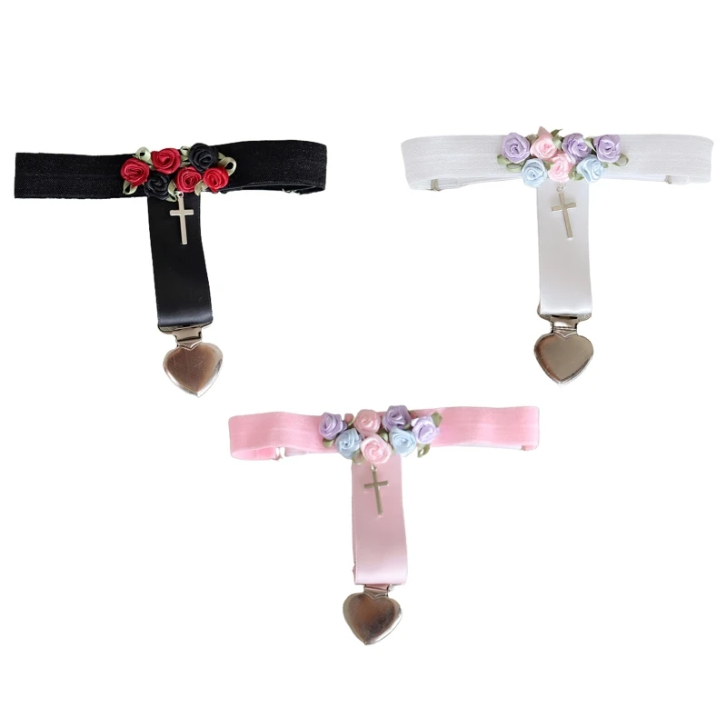 

Satin Garter Belt Lolita Garter Thigh Garter Goth Heart Thigh Ring Garter