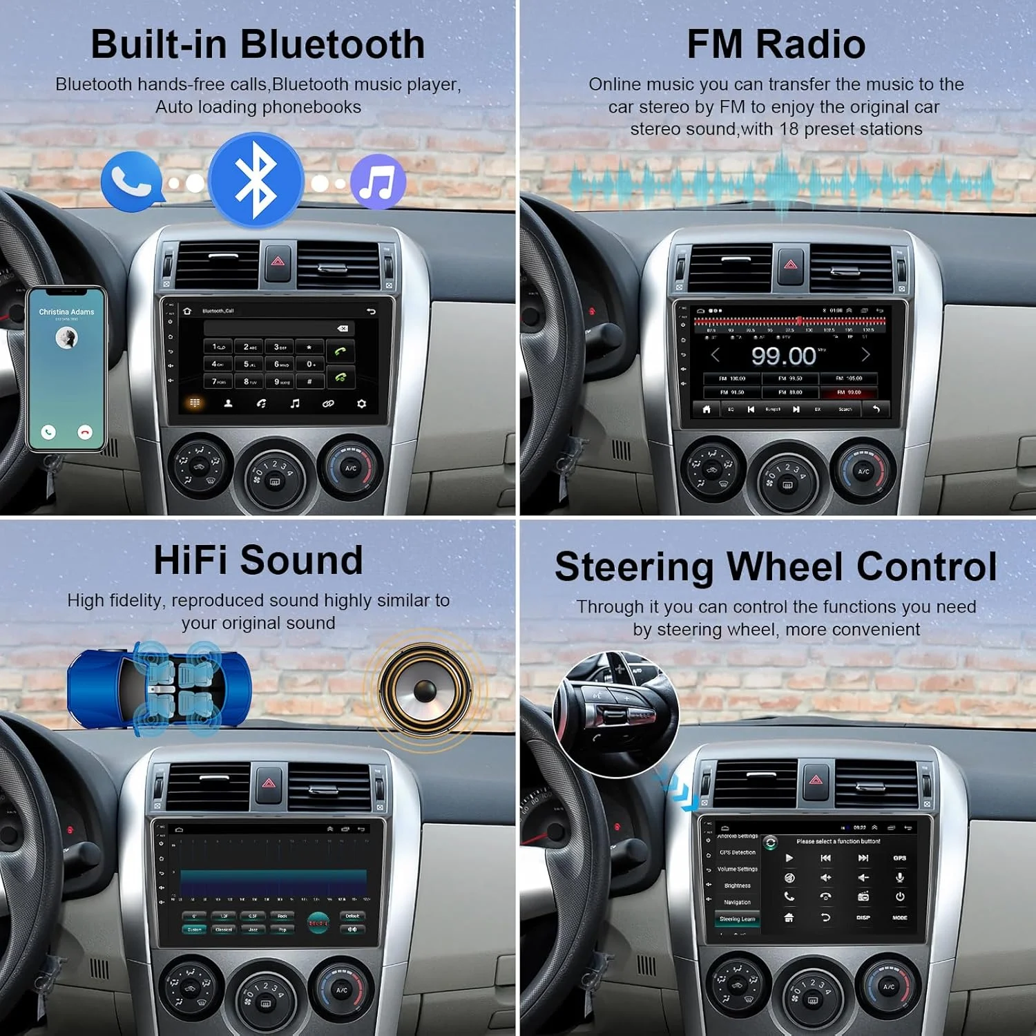 Фото Android 15 Carplay Auto WIFI + 4G автомобильный радиоприемник мультимедийный плеер для Honda Accord 6 1998-2003 DSP авторадио стерео 2din головное устройство №5