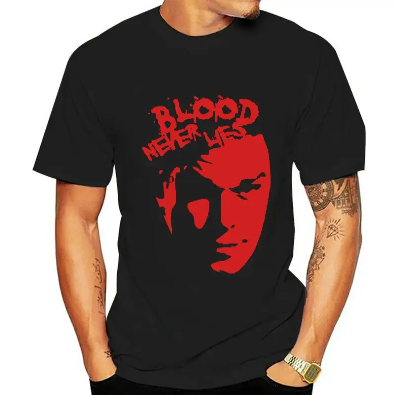 

Мужская футболка Декстер-кровь никогда не лжет черные футболки Женская Мужская футболка