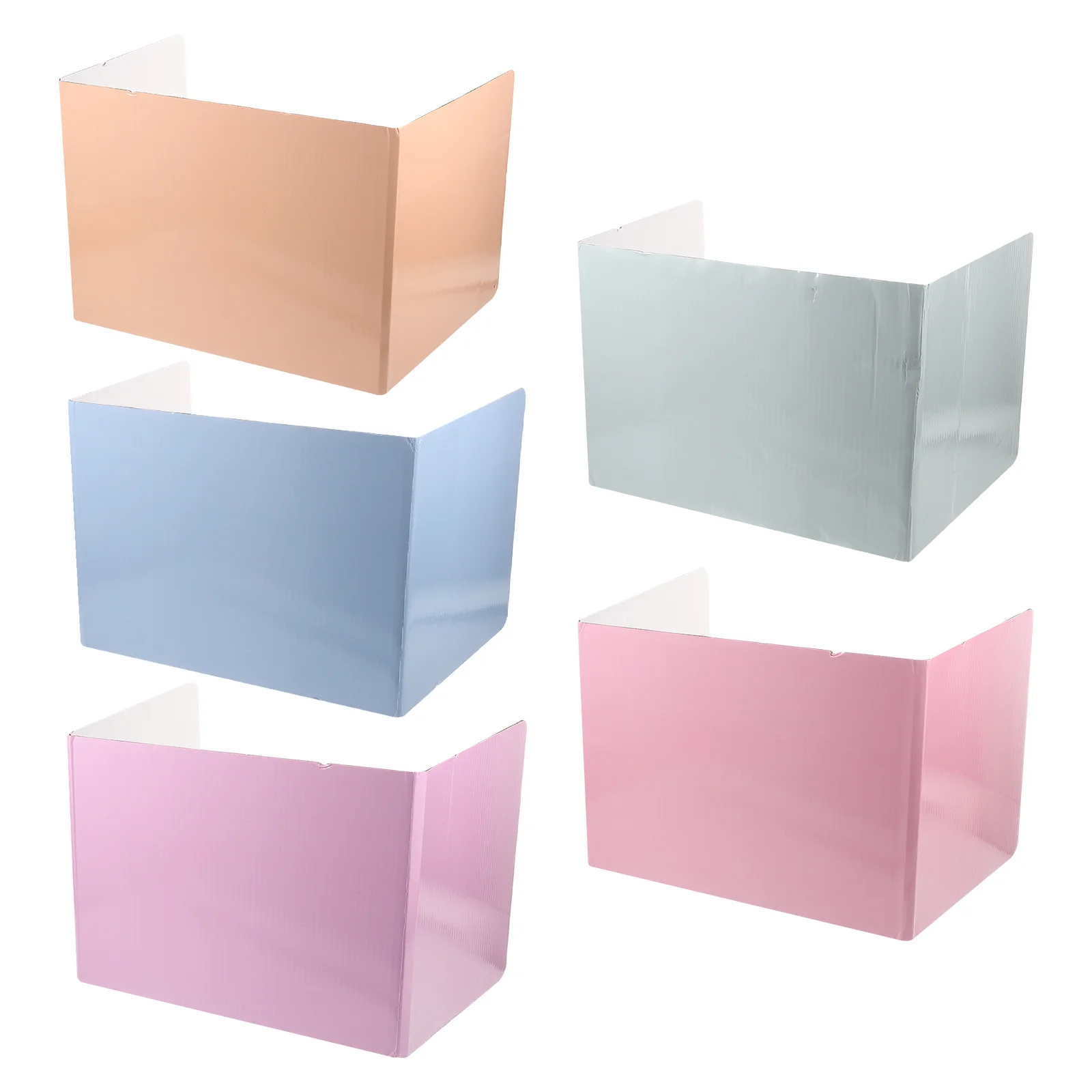 

5 Pcs Desk Dividers Students Privacy Portable Sneeze Guard Protective Shield Board Panel Folders Screen