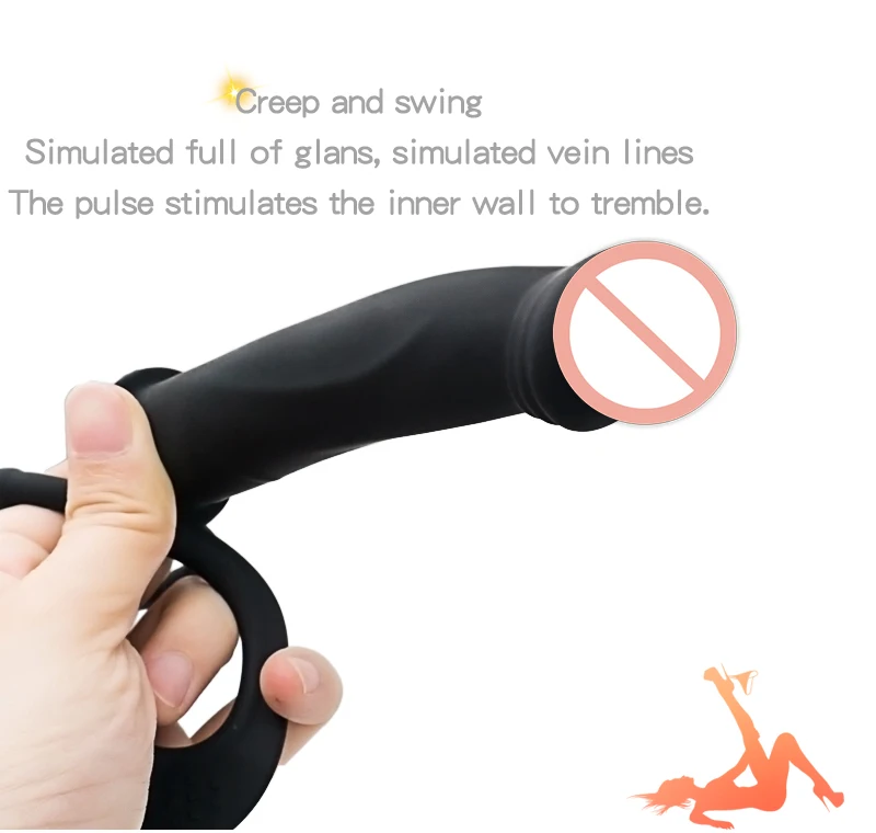 Силиконовый двойного проникновения искусственный член фаллоимитатор