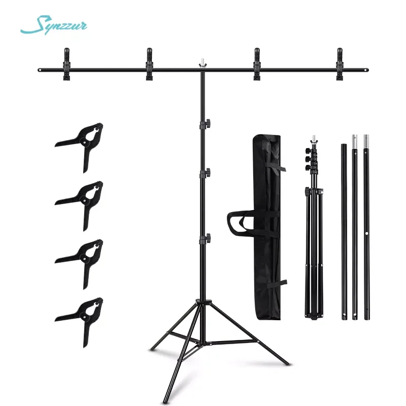 

1.5/2/2.6M*2M T-Shape Backdrop Stand With Green Screen Photo Background Support For Birthday Portrait Photo Studio Photography