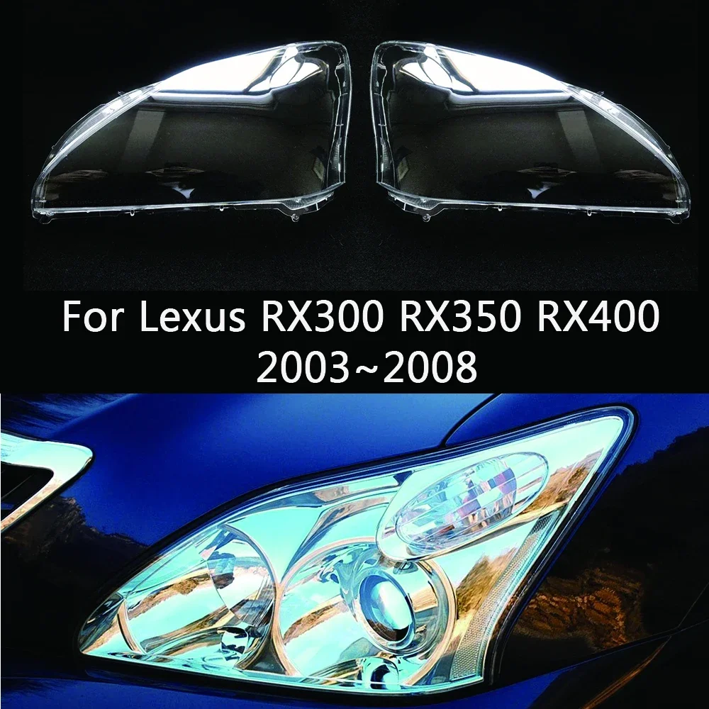 Для Lexus RX300 RX350 RX400 2003 ~ 2008 автомобильные передние фары стеклянные колпачки для фар