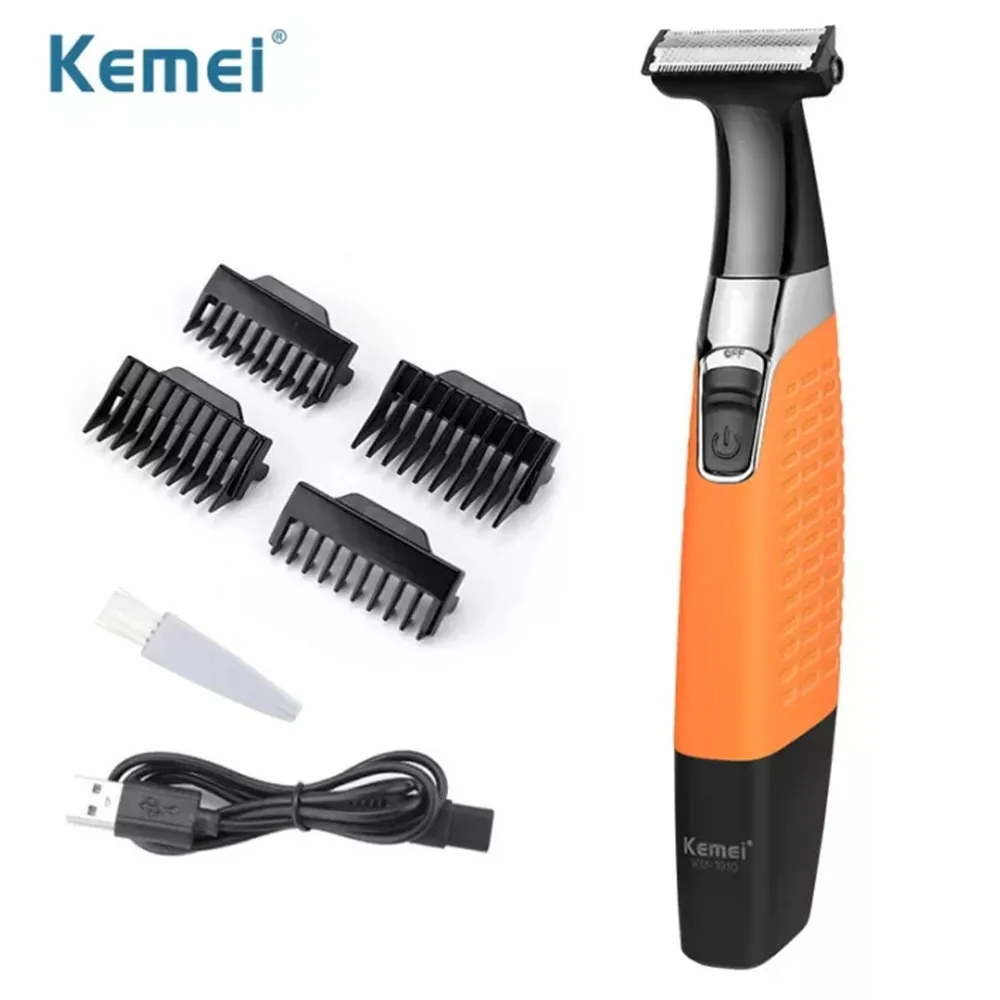 Профессиональная Бритва для мужчин Kemei перезаряжаемая машинка стрижки бороды