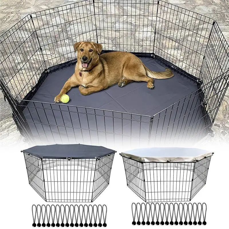 

Dog Playpen Cover High Quality Fabric Sun And Rain Proof Puppy Playpen Cover For Home Outdoor Escape Prevent Black Covers