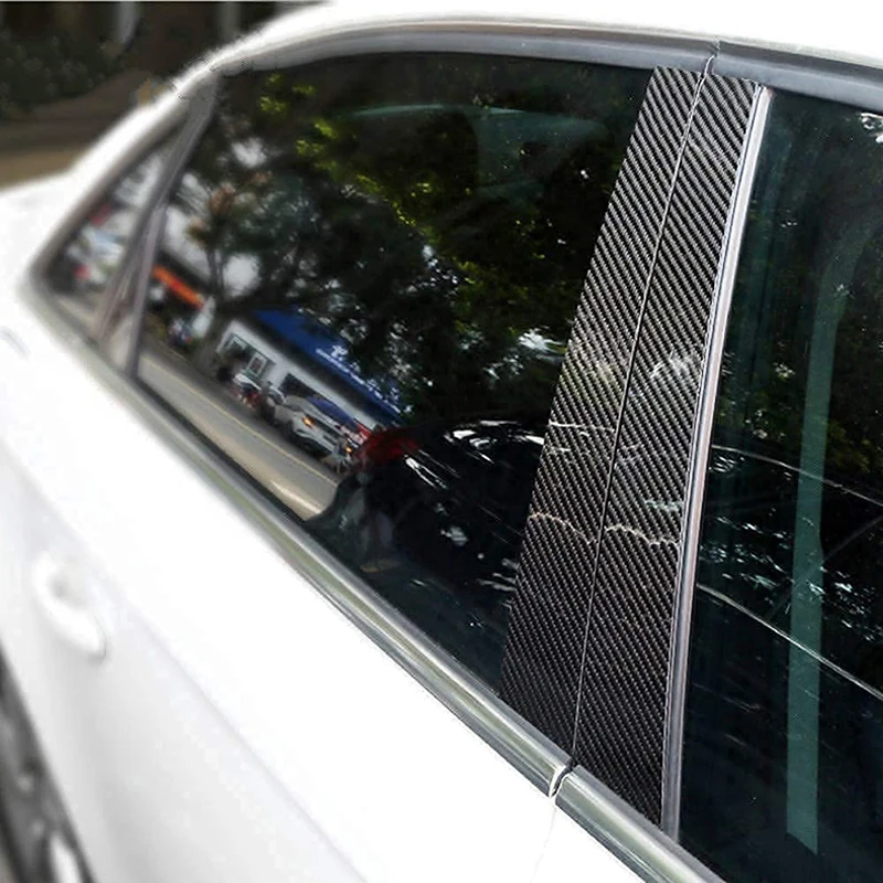 

6Pcs Car Pillar Posts Door Window Trim Cover Stickers Exterior Parts for Toyota Sienna 2021-2022