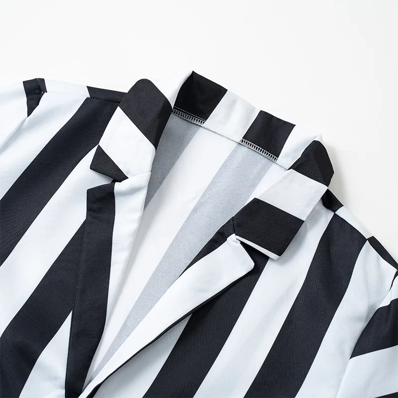 Взрывоопасный костюм Hades Master Beetle Juice 2 взрослый черно-белый узор ролевая игра на