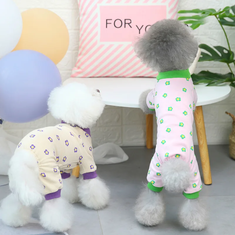 

Pet Dog Clothes Autumn Winter Four-legged Home Clothes Puppy Jumpsuit for Small Dogs Teddy Chihuahua Pets Clothing Dog Products