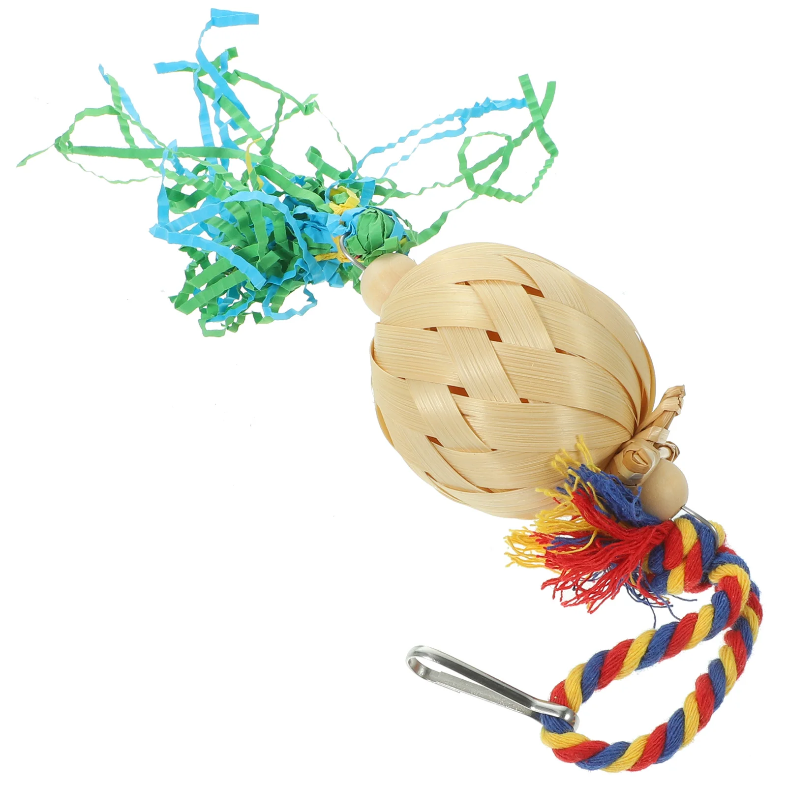 

Hanging Parakeet Toy Pet Chewing Bird Plaything Small Foraging Parrot Cage Bite Toys Wooden Large