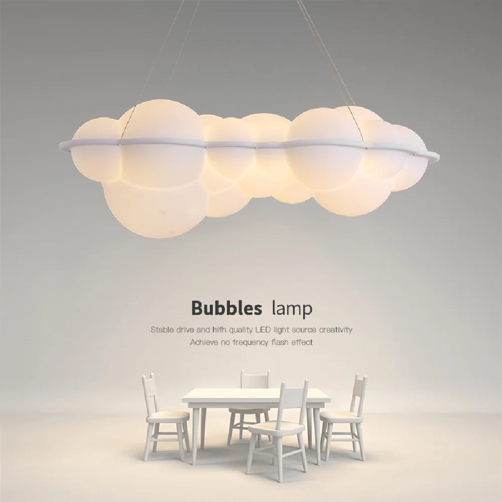 

Dining Living Room LED Chandelier Lighting Nordic Simple White Bedroom Designer Art Hanging Lamp Clothing Store Lobby Luminaires