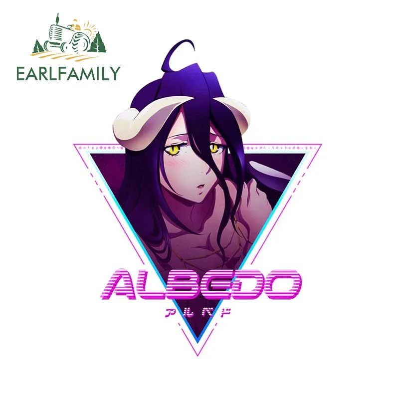 

EARLFAMILY 13 см x 10,4 см для Albedo аниме, милая фотолаборатория, водонепроницаемый холодильник, графические автомобильные товары