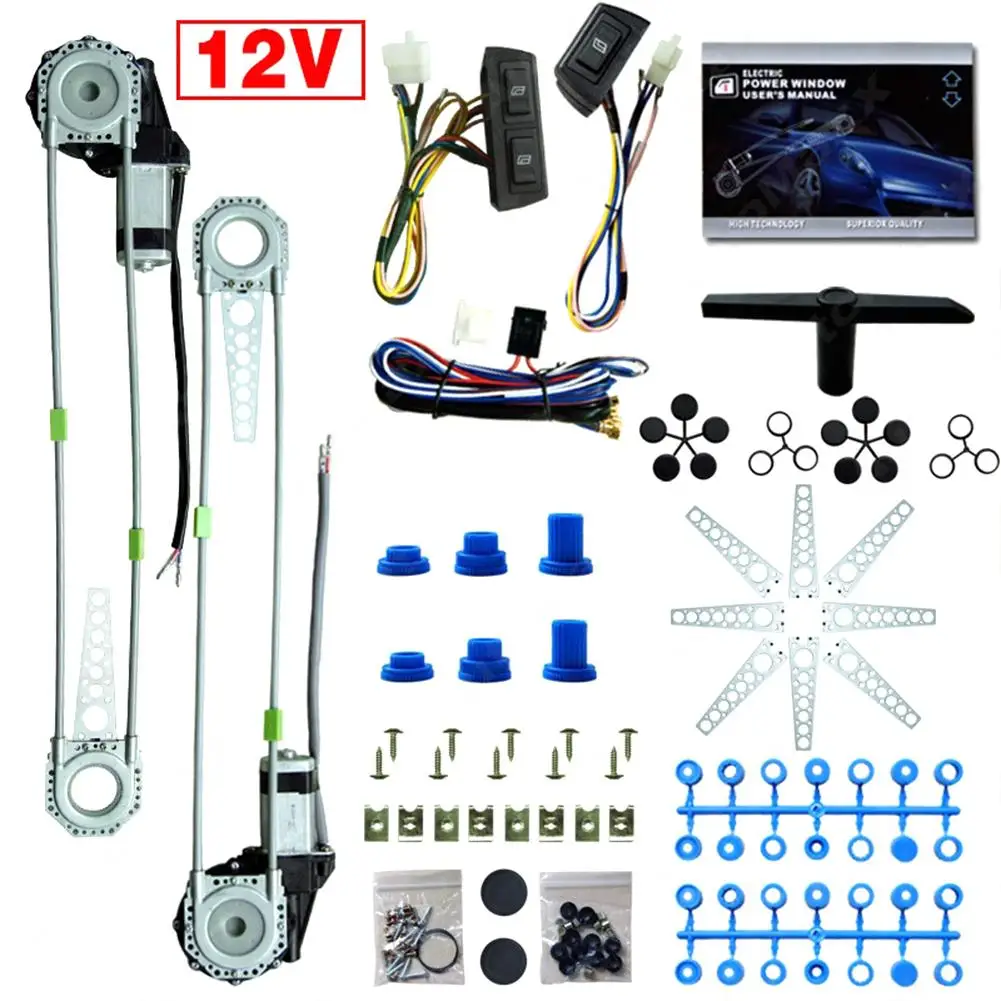 

DC12v Universal 2-doors Car Auto Electric Power Window Kit Lifter Silent Operation Upgrade Modification Accessories Parts