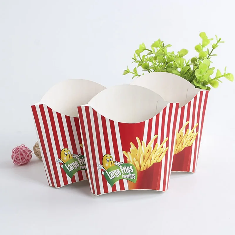 

Wholesale Take Out French Fries Fried Chicken Packaging Food Box Custom Logo Printed Disposable KFC Takeaway Fast Food Box