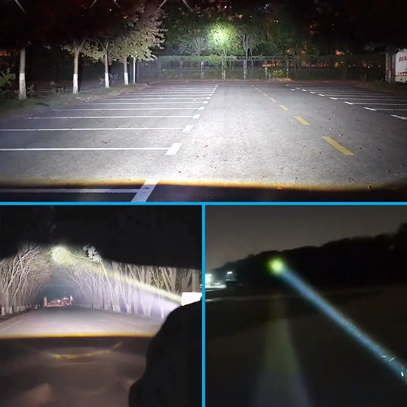 Фото 140W Bi-LED Проекционная фара с линзой Halo Dual Direct Laser, двухрежимная (дальний/ближний свет), сверхъяркая, мощная, для модернизации автомобилей №3