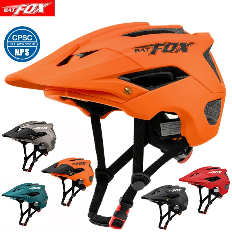 BATFOX-casco de ciclismo integral, ultraligero, en molde, para bicicleta de montaña y carretera, CE CPSC