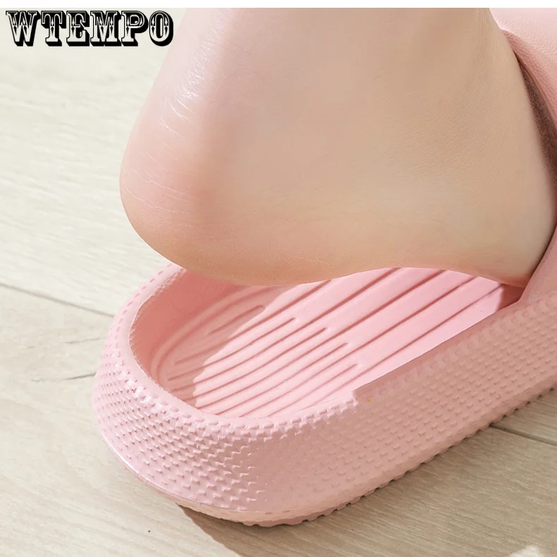 Summer Super Soft Shoes Cloud Slippers Indoor Mute Bathroom Anti-slip Slide Eva Beach Flip Flops Men Ladies Leisure Sandals