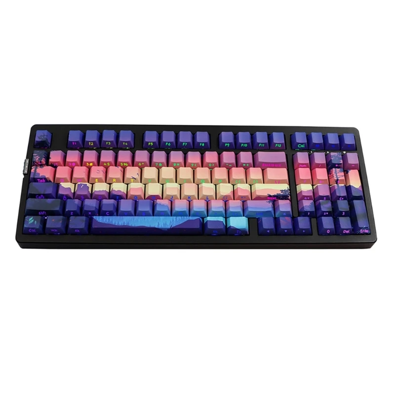 

PBT Keycap Set with 124 Keys Cherry Doubleshot Craft, Side-lit Backlight