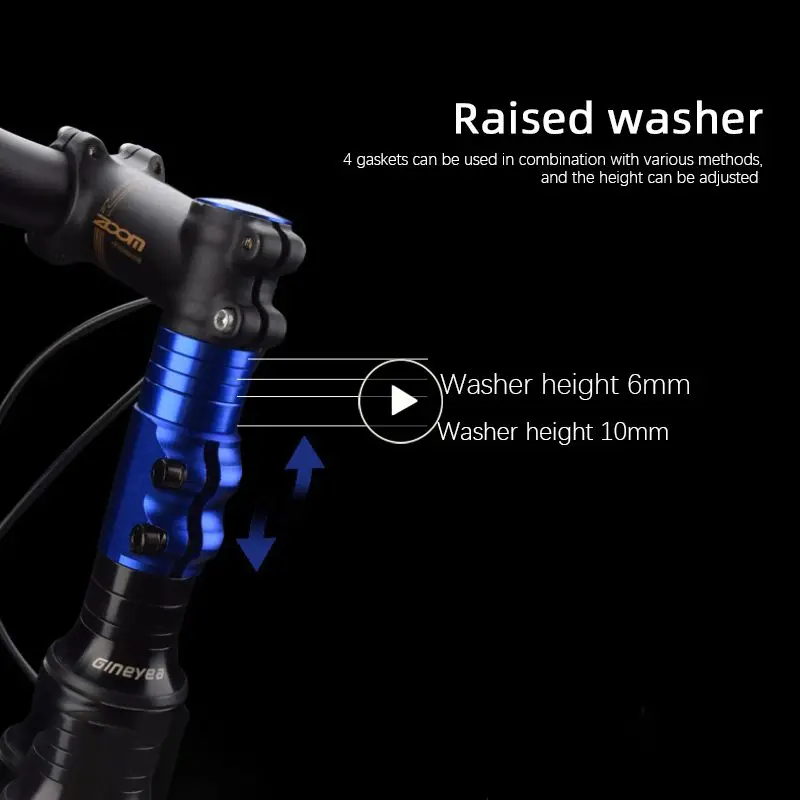 

12cm Bicycle Handlebar Extender Fork Stem Rise Up Extension Heads Up Black Bike Fork Extender MTB Mountain Cycling Accessories