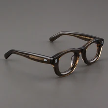 Zerosun Thick Heavy Acetate Eyeglasses Frame Male Women Black Tortoise Spectacles for Fashion Prescription Myopia Grade Optical 