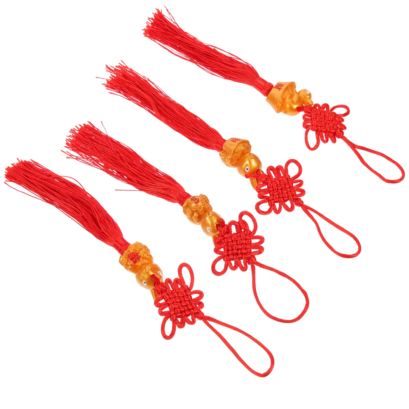

Chinese Year Tassel New Ornament Knot Rabbit Pendant Red Decoration Hanging Fortune Decor Shui Fengcharms Festival Spring Lucky