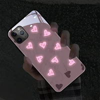 led glow flash light up phone cover for iphone 13 12 pro 11 x xr xs max 8 7 plus coque for samsung galaxy s21 ultra s30 plus