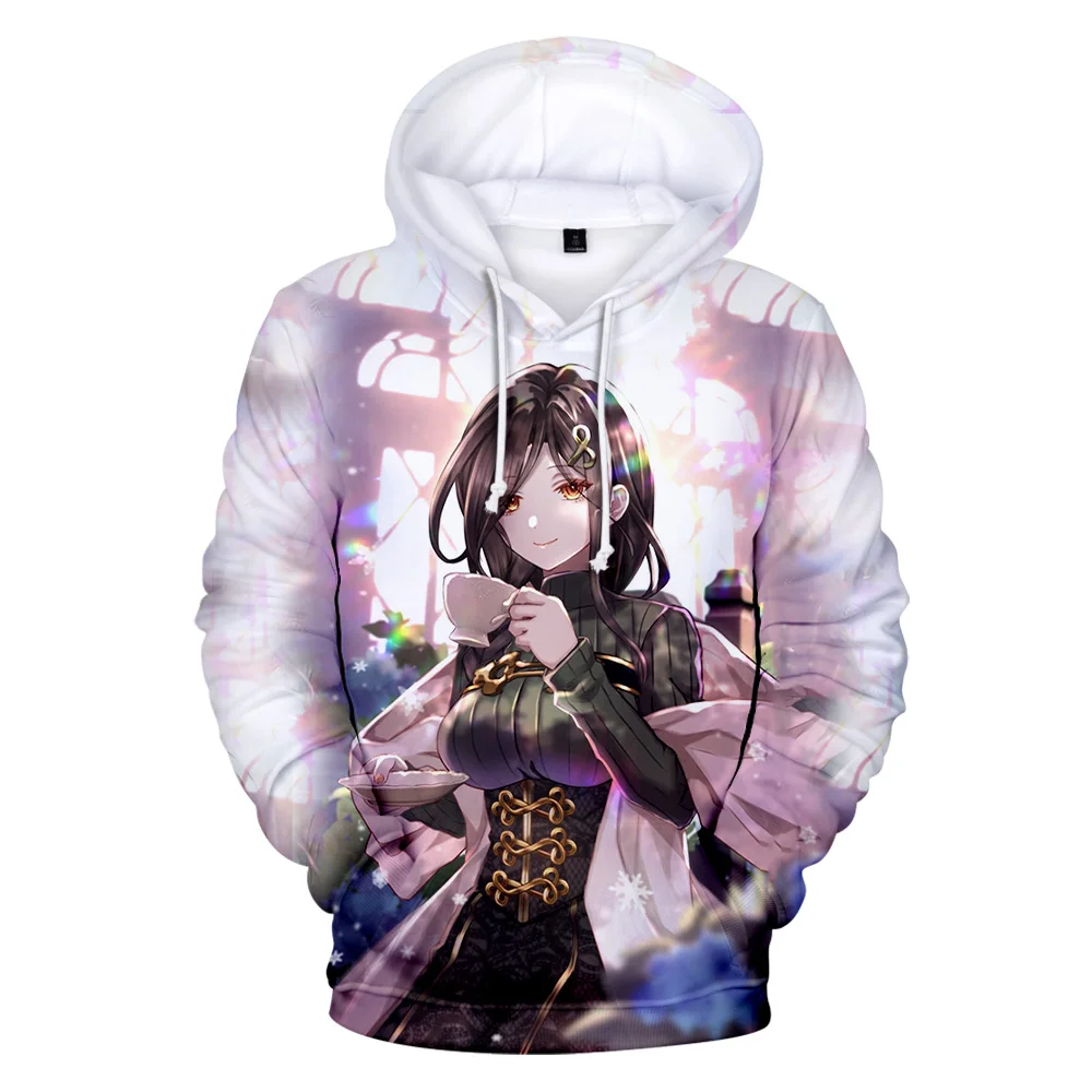 

Толстовки с 3D принтом Harajuku Vtuber Shirayuki Tomoe, мужские/женские удобные толстовки, повседневные пуловеры для взрослых и детей