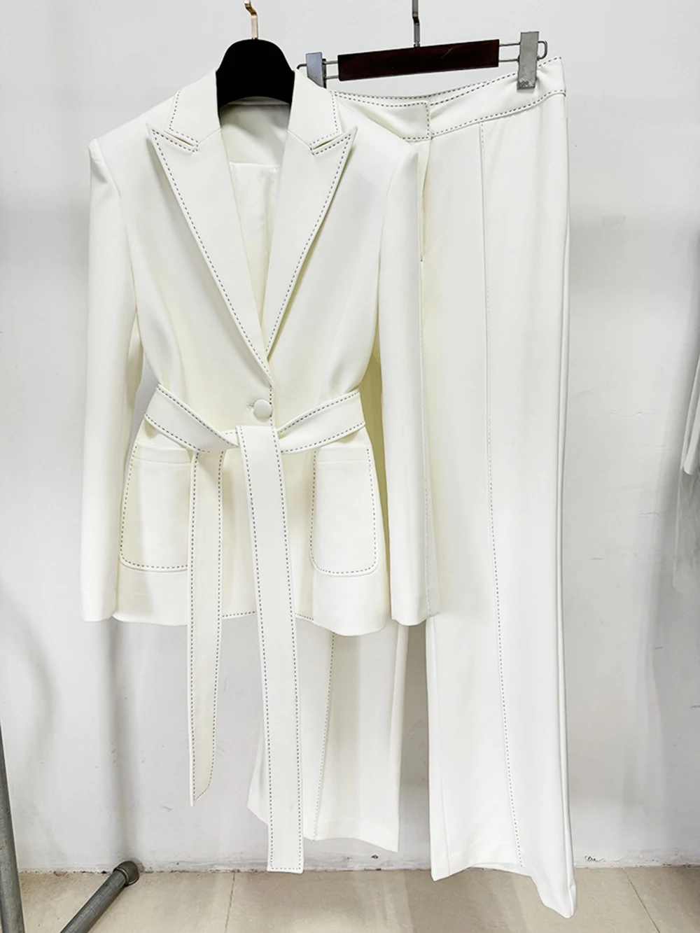 Modphy Fashion 2024 дизайнерский костюм ручной работы женский пиджак с поясом куртка