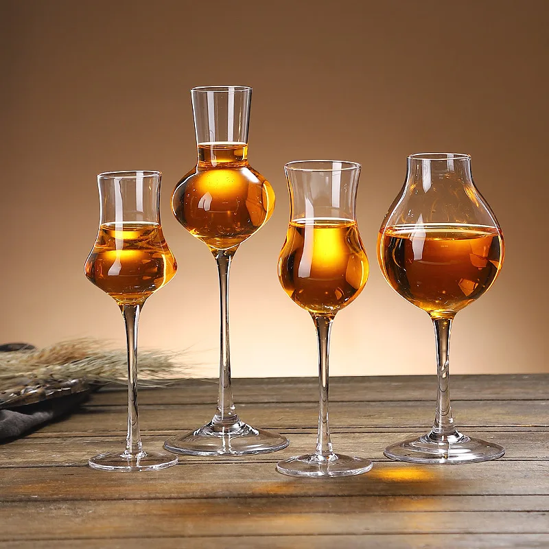 Whiskey Tasting Glass Spirit Glass Tulip Tasting Glass White Wine Glass Goblet Crystal Cup Red Wine Smell Cup