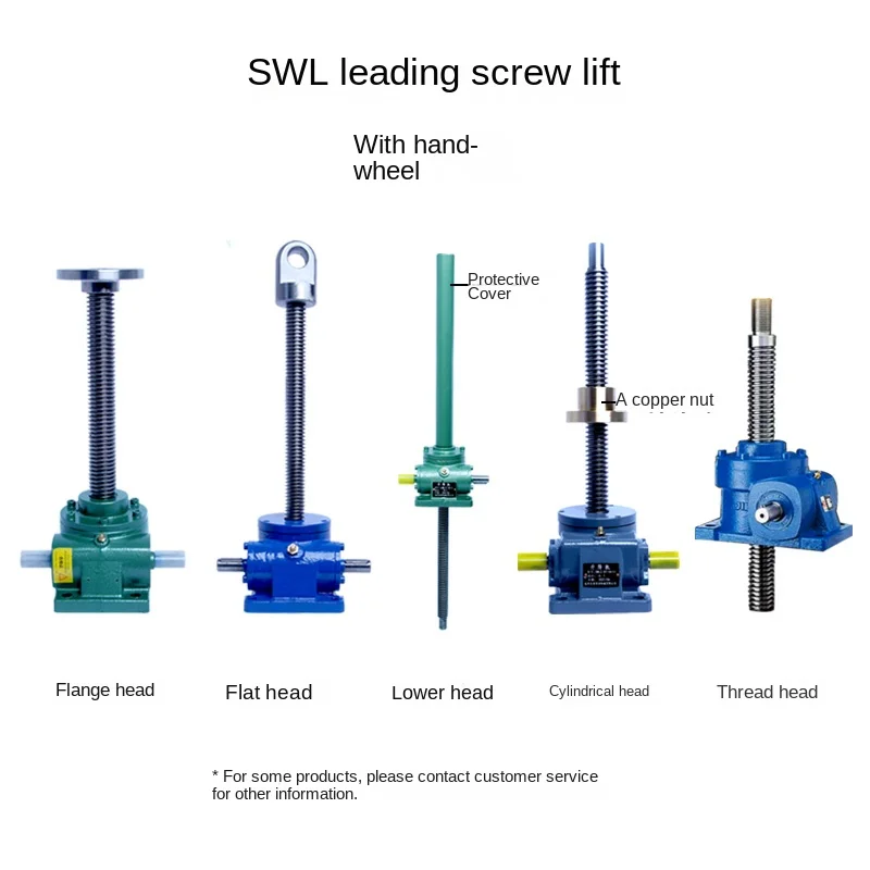 

SWL screw elevator electric small worm gear reducer with motor ball hand swing platform screw rod