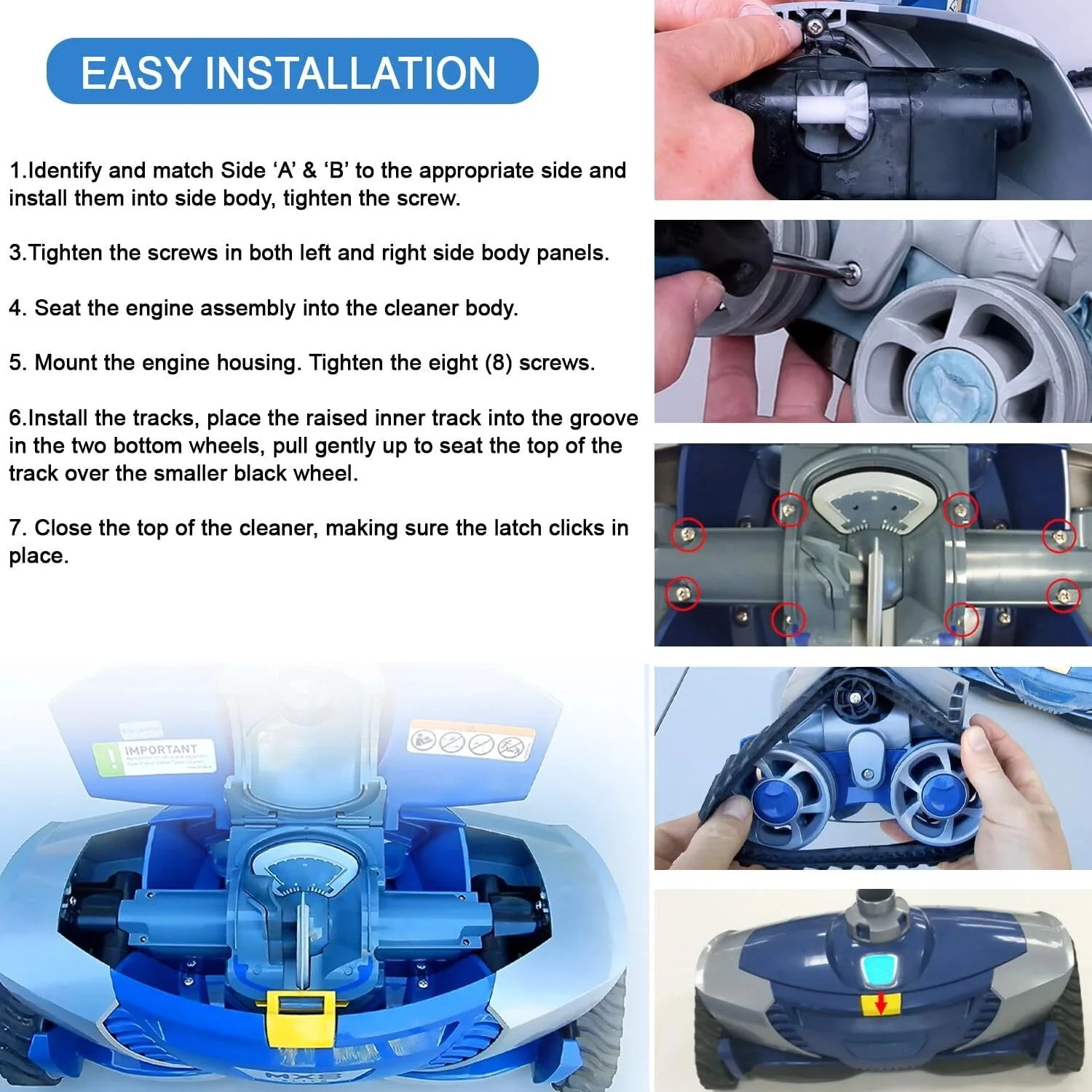 Фото 2 шт. R0524700 и R0524800 боковое устройство управления A&B для Zodiac Baracuda MX8 Elite Cleaner в земле автоматический робот-пылесос для бассейна №5