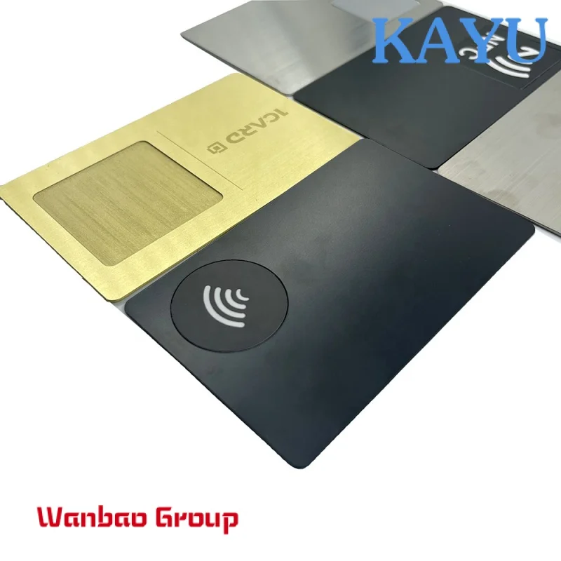 CMRFID Customized ISO14443 D41 4k chip magnetic RFID blank credit card NFC 213 215 216 smart metal business cards