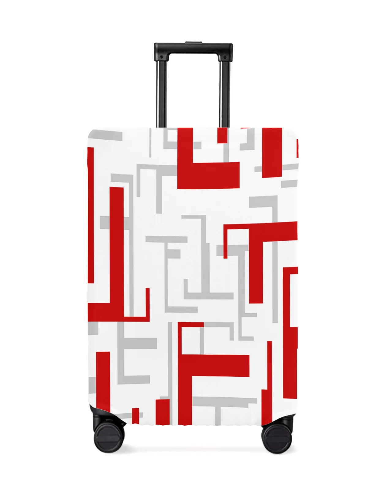 

Modern Art Geometry Red Grey Travel Luggage Cover Elastic Baggage Cover Suitcase Case Dust Cover Travel Accessories