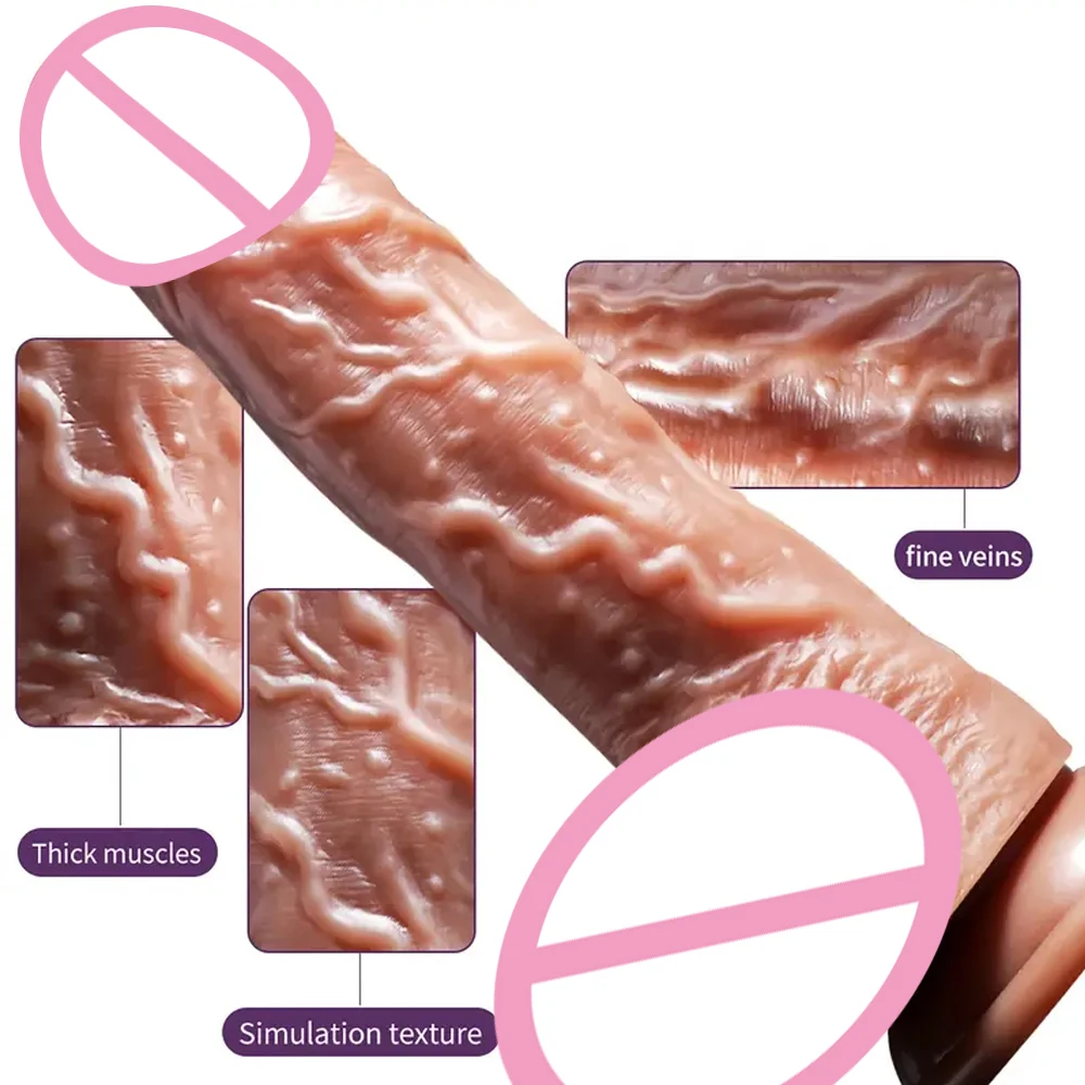 Фаллоимитатор реалистичный силиконовый пенис Анальный вибратор перистальский