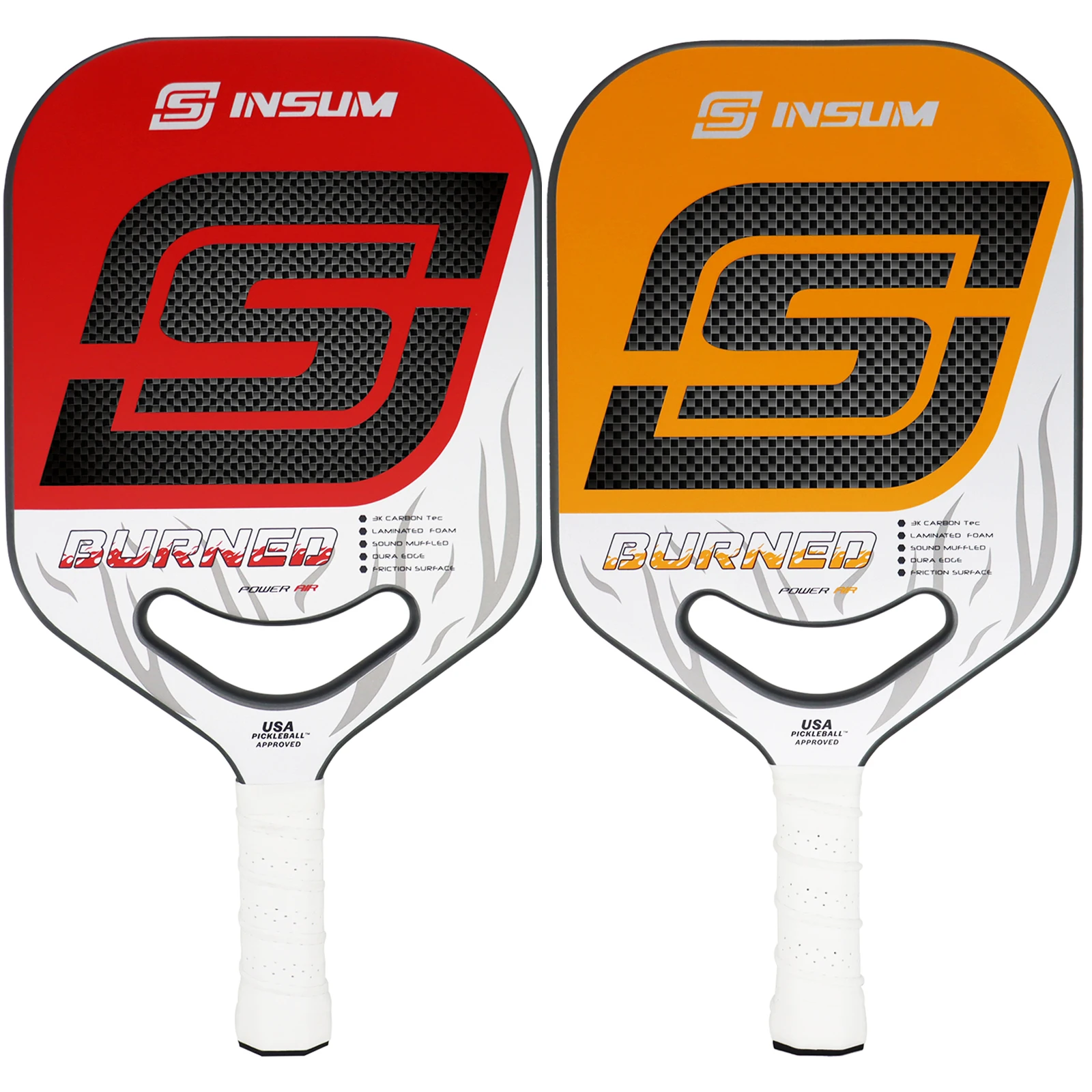 INSUM Pickleball Paddle Racket 3K Carbon Fiber Edgeless DuraEdge Lightweight Paddle