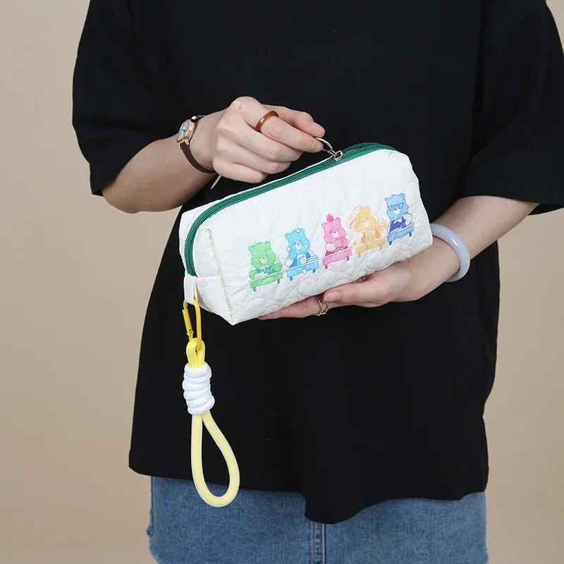 Подлинная сумка-карандаш Carebear с милым радужным медведем большой емкости