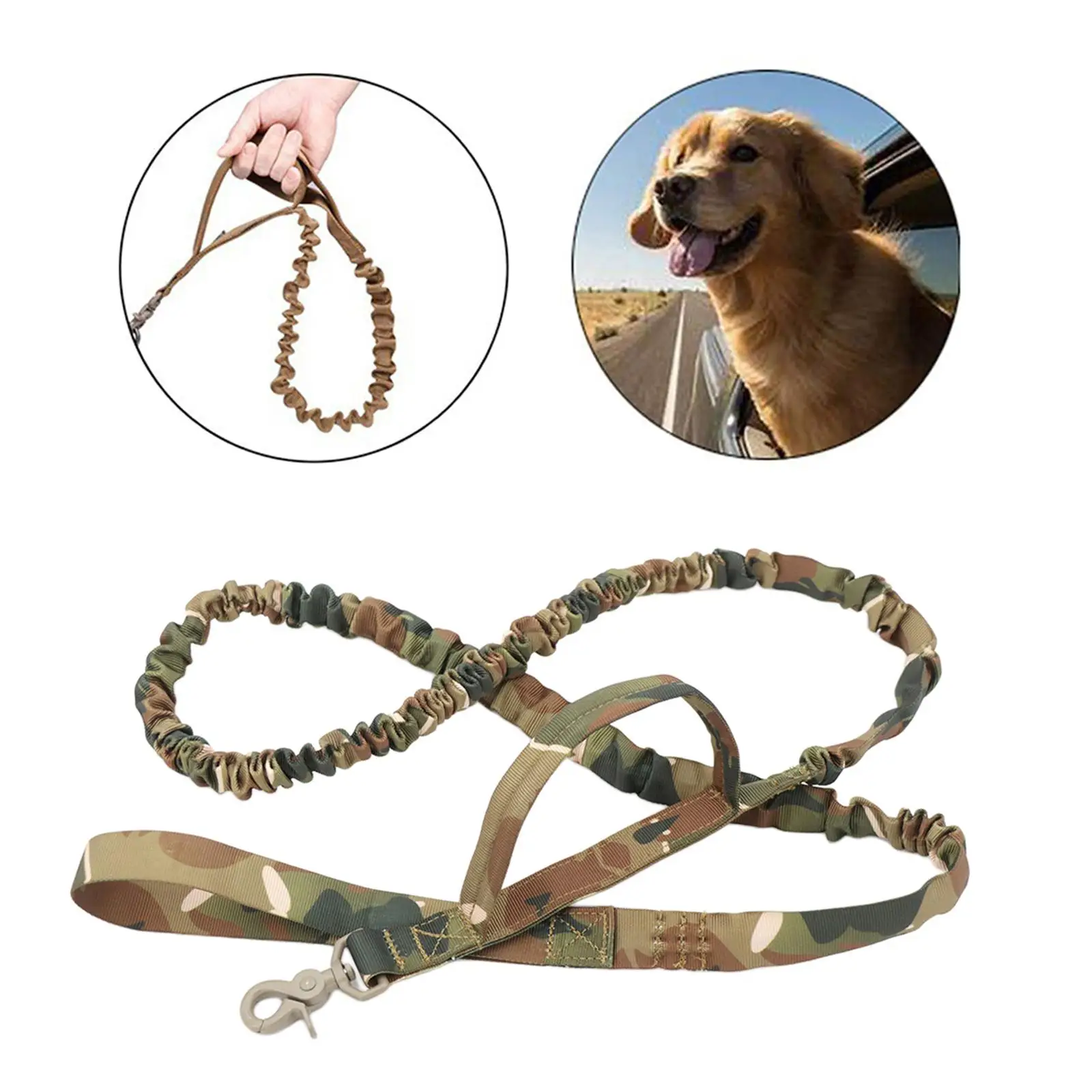 

Elastic Bungee Walking Pet Leash Control Dog Leash with Handle Grip