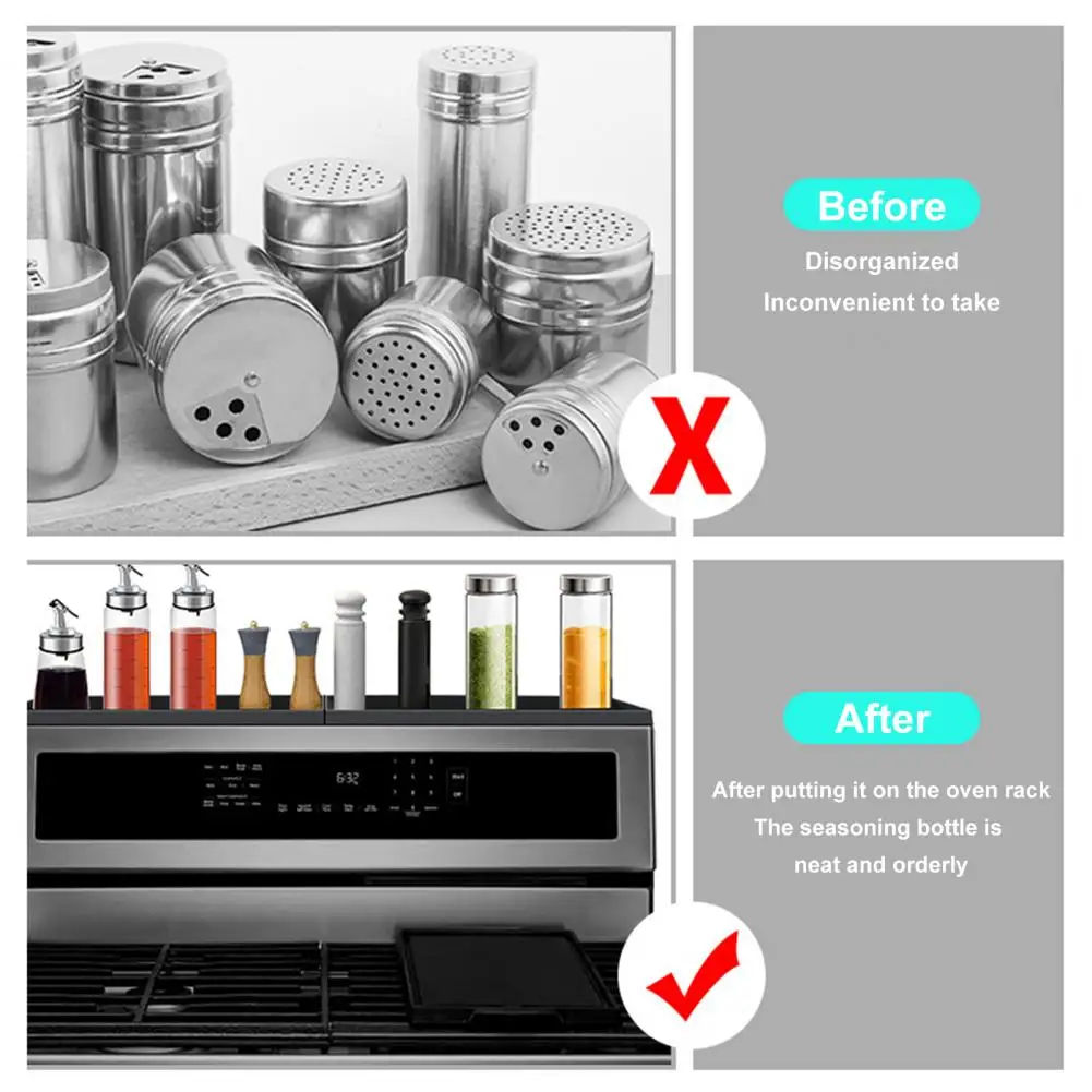 

Oven Shelf Multi-purpose Internal Bump Texture Easy to Clean Easy Access Oven Storage Rack Bathroom Accessory