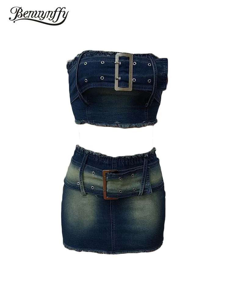 Benuynffy летняя женская модель 2024 сексуальный клубный стробочный топ с потертостями