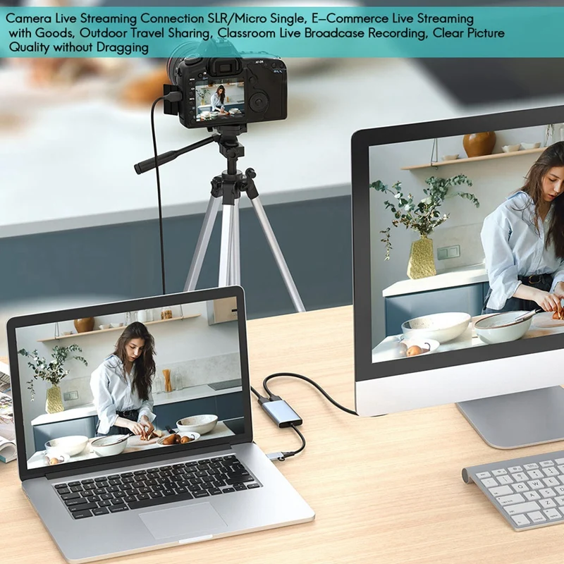 

USB TYPE-C3.0 2-In-1 Video Capture Card 4K 60HZ 1080P HD Video Game Live Teaching Capture And Recording With Loop Out