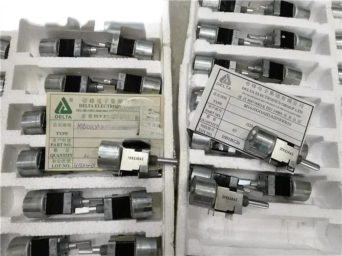 Двухмоторный потенциометр DELTA M1610G 20KAX2 10KBX2 100KBX2 ручка 25MMF-1