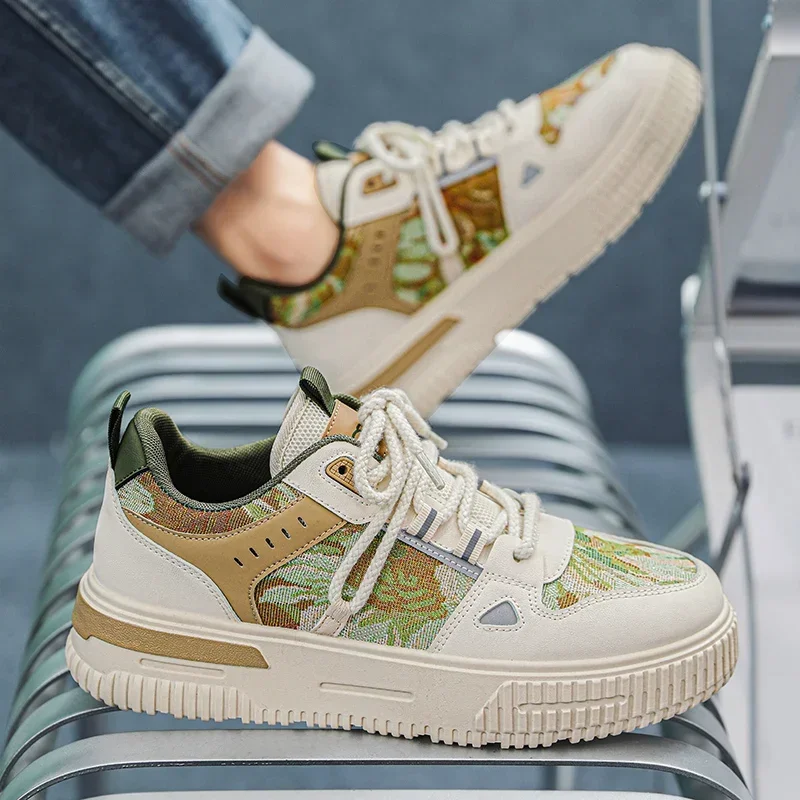 Мужские кроссовки высокого качества дышащая спортивная обувь с граффити большой