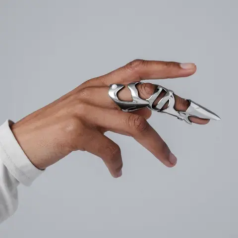 Металлическое кольцо в стиле панк для мужчин и женщин, ювелирное изделие неправильной формы с острым когтем, в готическом стиле, аксессуар для подарка