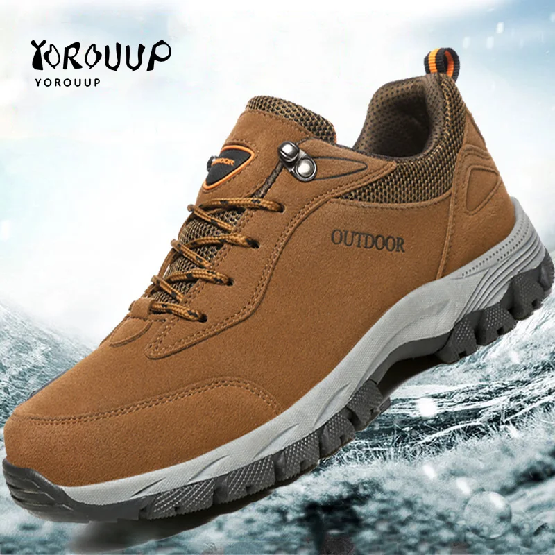 

Brand Sneakers Men Winter Outdoor Mountaineer Shoes Non-slip Platform Sport Shoes Men Fashion Hiking Shoes Big Size Shoes Male
