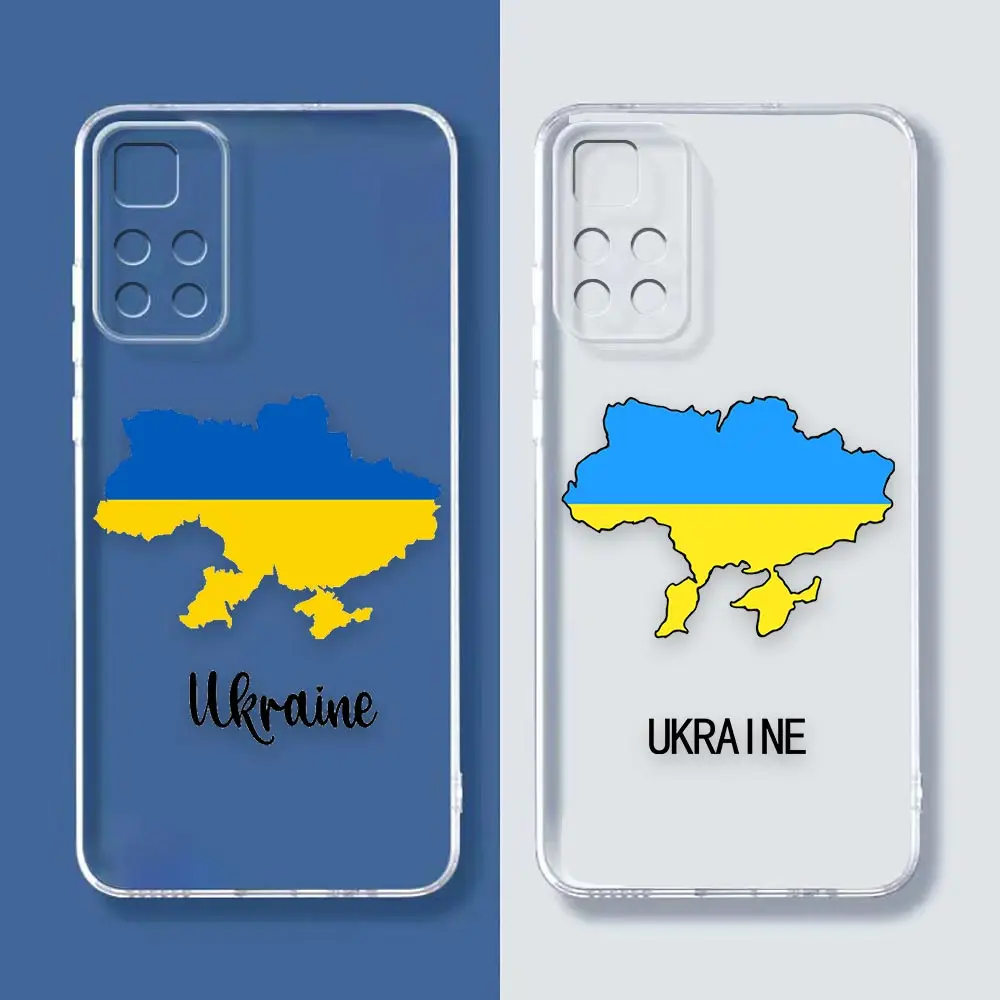 

Clear Phone Case For Redmi K40 NOTE 11 11S 11T 11S 10 10S 9 9T 9S 8 7 PRO PLUS MAX 5G 4G Case Funda New Ukraine Flag Pattern