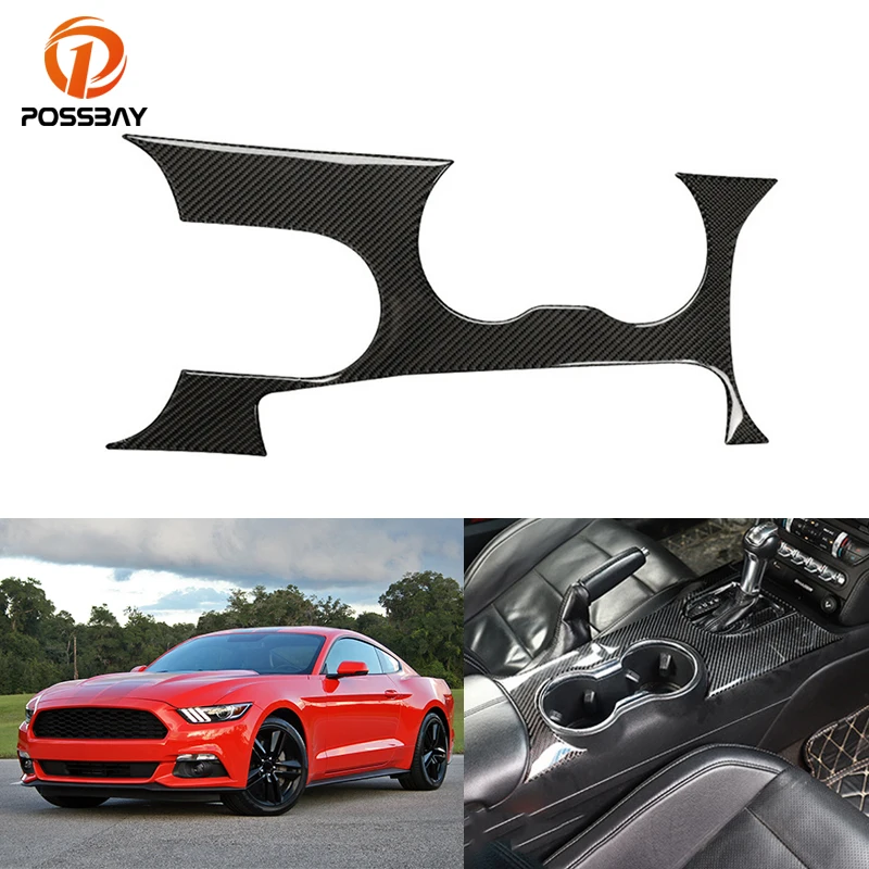 

Car Gear Shift Drive Panel Trim Cover Carbon Fiber for Ford Mustang 2015 2016 2017 2018 2019 Accessories Auto Interior Mouldings
