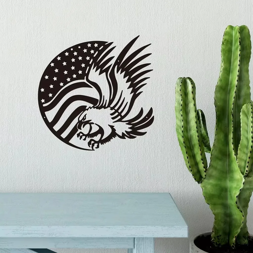 Персонализированное Металлическое Украшение На Стену Дизайн Американского Орла
