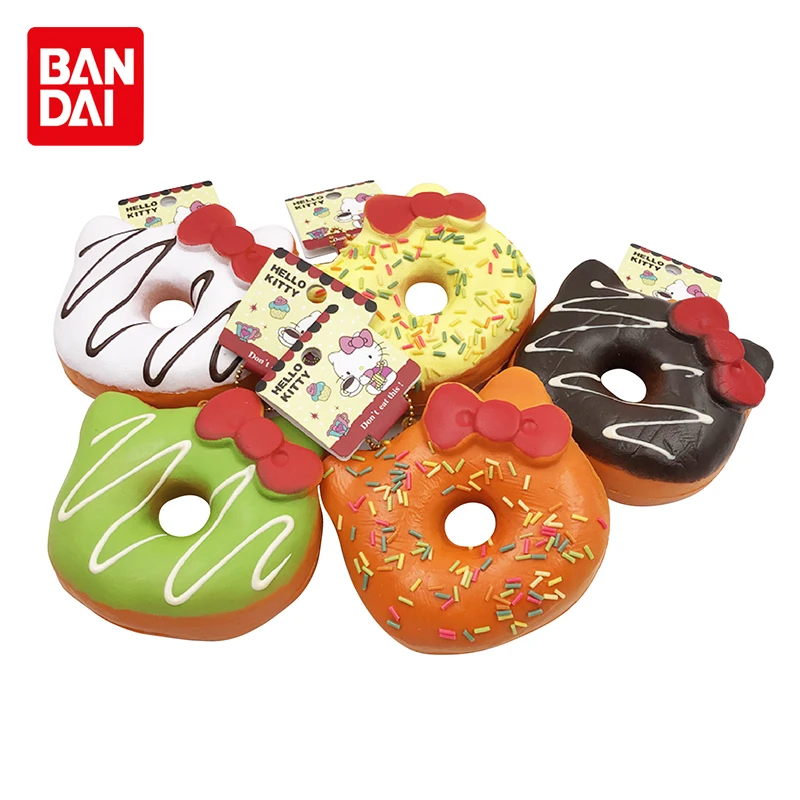 

HelloKitty Kawaii Squishy Donut Shaped Squishi Slow Rising Stress Relief Squeeze Toys For Kids Squishmallow Interesting Gift