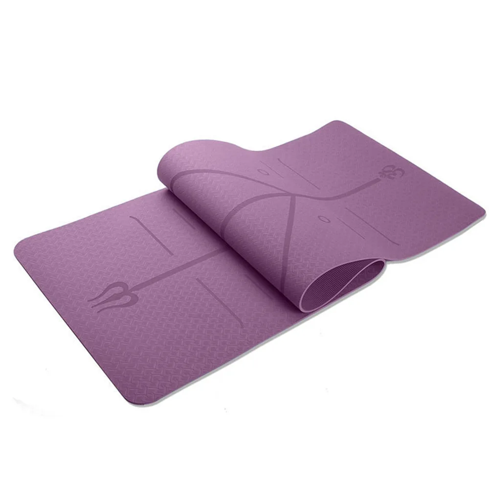 

6MM density TPE Yoga Mat Exercise Pad Non-slip Folding Gym Fitness Pilates Supplies Non-skid Floor Play Mat